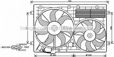 AVA QUALITY COOLING vw7529 -  Вентилятор, охлаждение двигателя